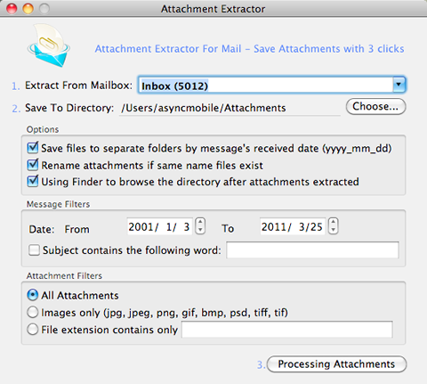 Attachment Extractor for Mail on Mac OS